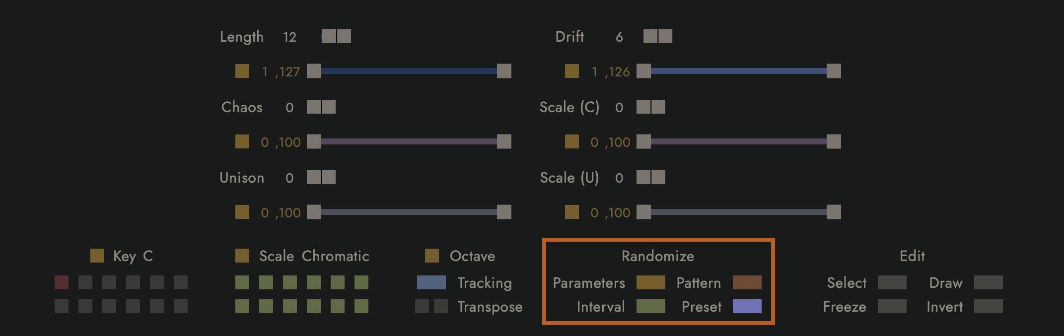 Randomization Controls Interface