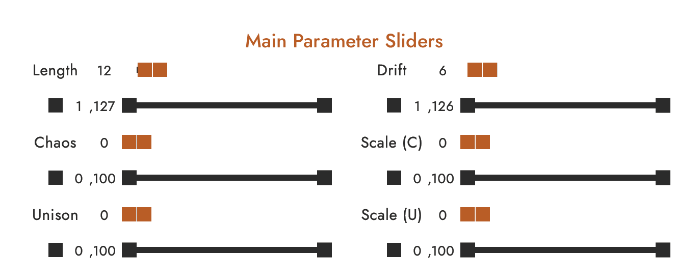 Main Parameter Sliders